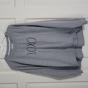 Rae Dunn XOXO gray sweatshirt sz xxl